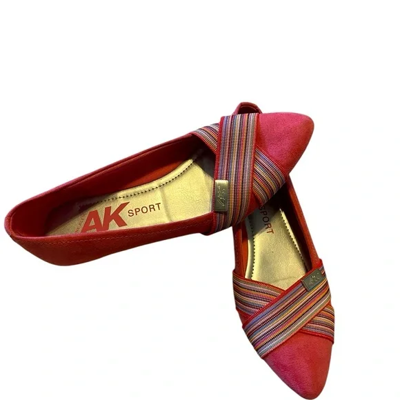 💜ANNE KLEIN SPORT Women's Red Flats - Picture 4 of 6